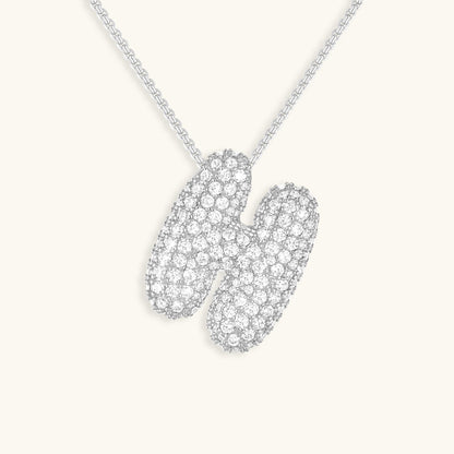 Skorter | Bubble Initial-Diamond-Necklace