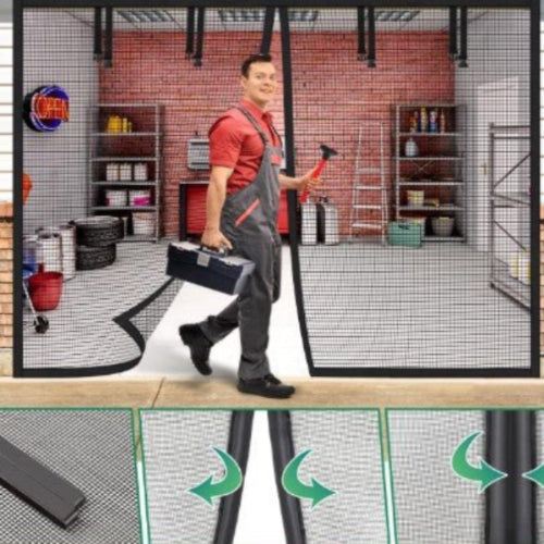 Skorter | AeroShield Bug-Free Garage Screen | Magnetic mesh garage door screen for fresh airflow and insect protection