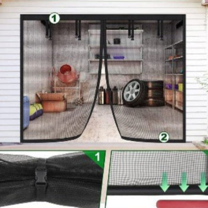 Skorter | AeroShield Bug-Free Garage Screen | Magnetic mesh garage door screen for fresh airflow and insect protection