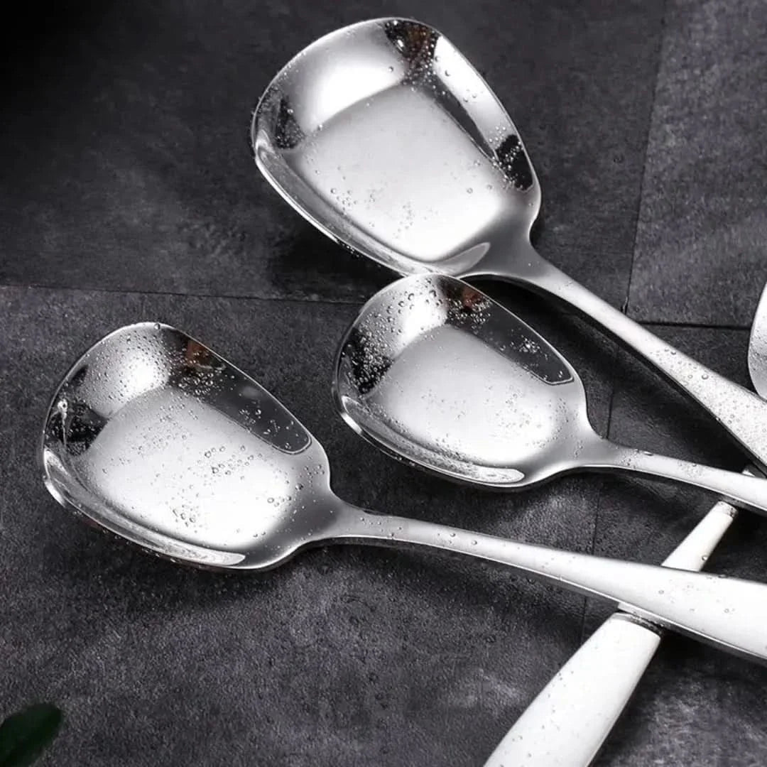 Skorter | Bulk Spoon Set | Stainless Steel + Square Head