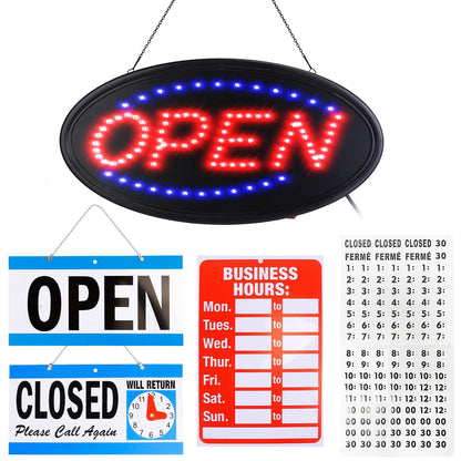 Skorter | Business Neon Open Sign Advertising Board with Steady Blinking Modes