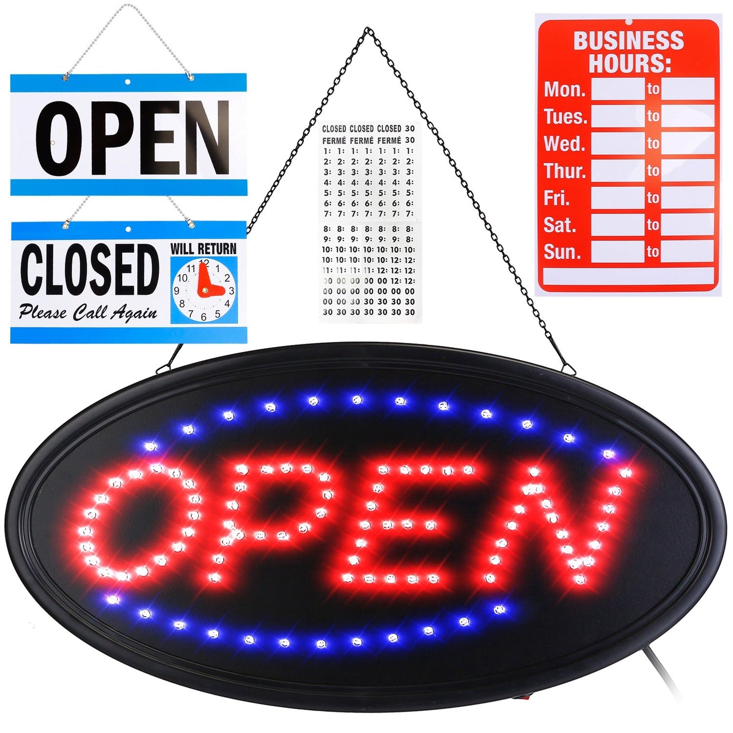 Skorter | Business Neon Open Sign Advertising Board with Steady Blinking Modes