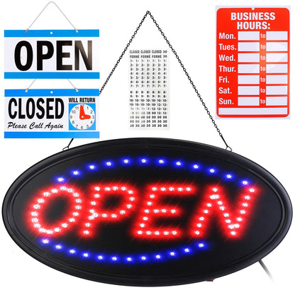 Skorter | Business Neon Open Sign Advertising Board with Steady Blinking Modes