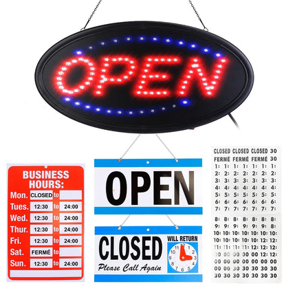 Skorter | Business Neon Open Sign Advertising Board with Steady Blinking Modes