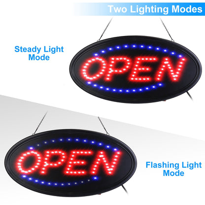 Skorter | Business Neon Open Sign Advertising Board with Steady Blinking Modes