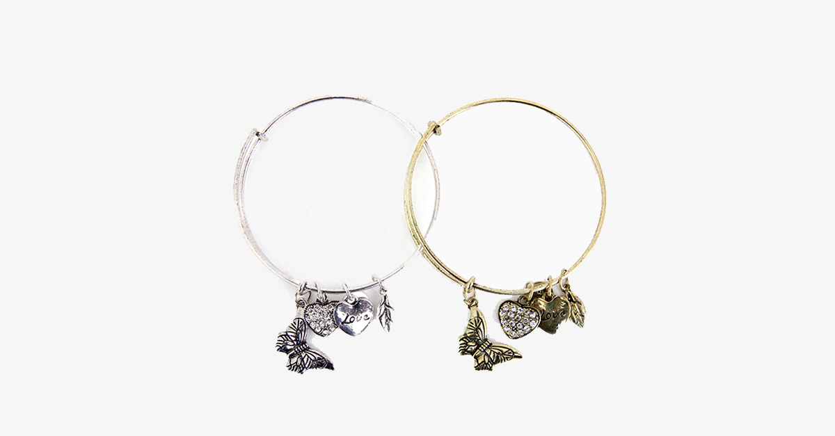 Skorter | Butterfly Love Charm Bracelet