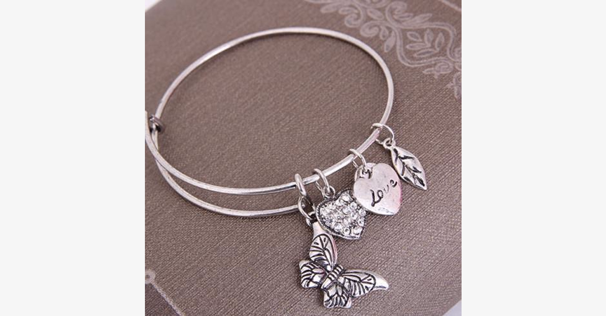 Skorter | Butterfly Love Charm Bracelet