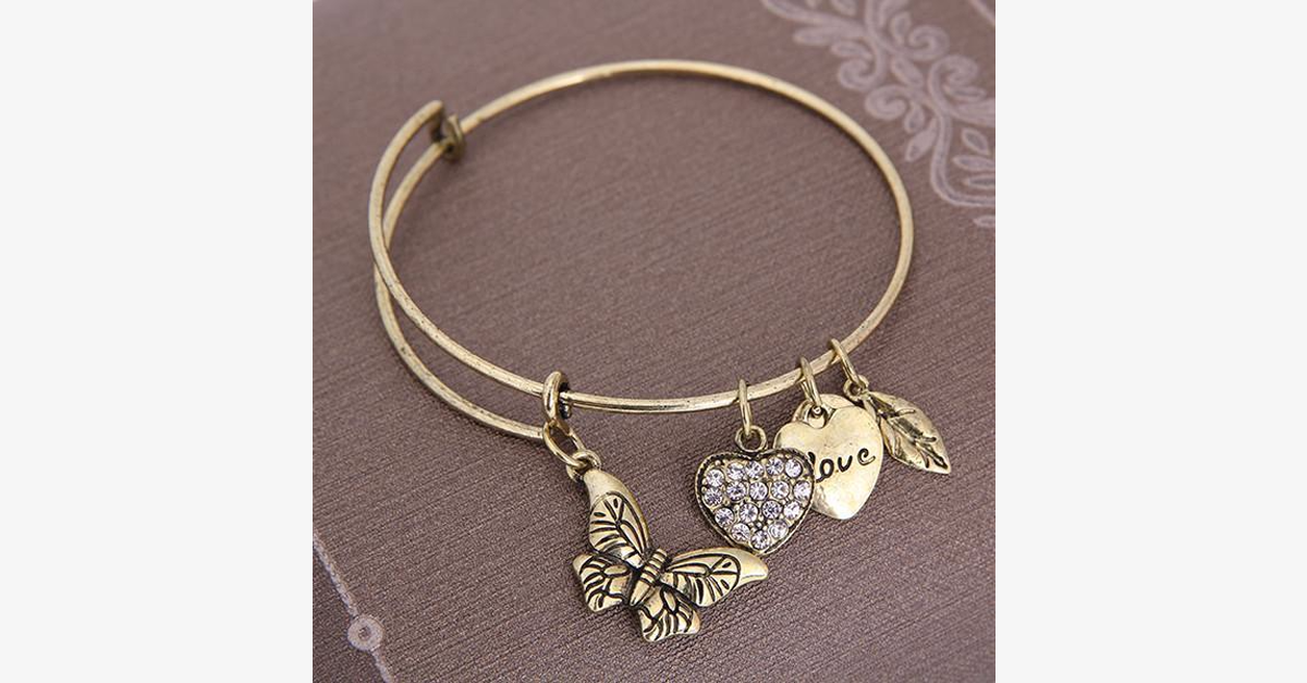 Skorter | Butterfly Love Charm Bracelet