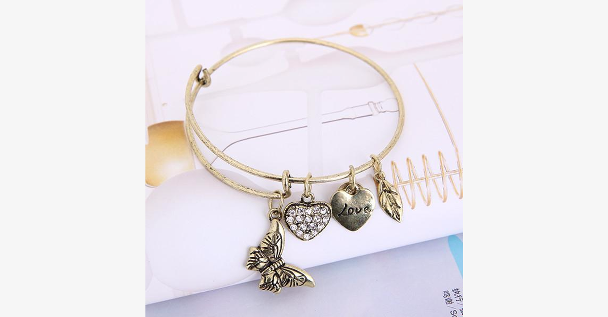 Skorter | Butterfly Love Charm Bracelet