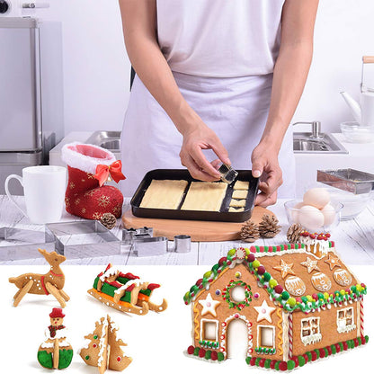 Skorter | Christmas Stainless Steel 3D Cookie Mold (18pcs)