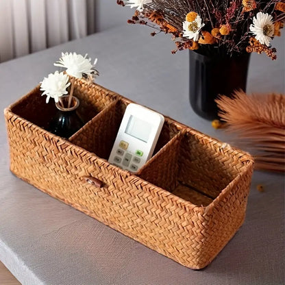 Skorter | Ayla Rattan Organizer Basket
