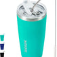 Skørter | 20 oz Insulated Glass With Lid And Straw In Stainless Steel Coffee Tumbler Cup, Green