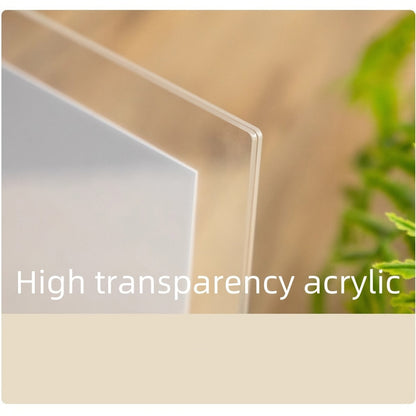 Skorter | Chic 6-inch U-shaped acrylic & solid wood photo frame - Versatile horizontal or vertical display, perfect for home decoration and gifts