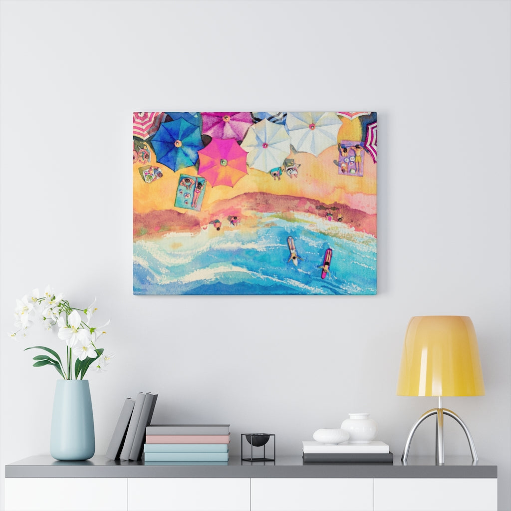 Skorter | Day at The Beach Canvas Gallery Wraps Wall Art