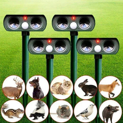 Skorter | Solar Power Ultrasonic Pest Repeller Infrared Sensor Waterproof Animal Repellent