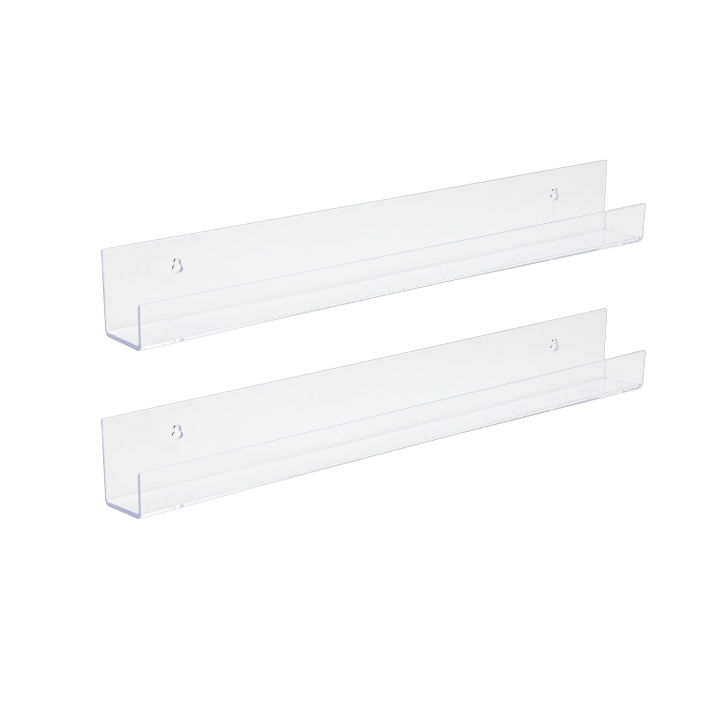 Skorter | AcrylicClear - Floating Transparent Storage Shelves for Bedroom, Living Room & Bathroom