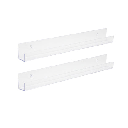 Skorter | AcrylicClear - Floating Transparent Storage Shelves for Bedroom, Living Room & Bathroom