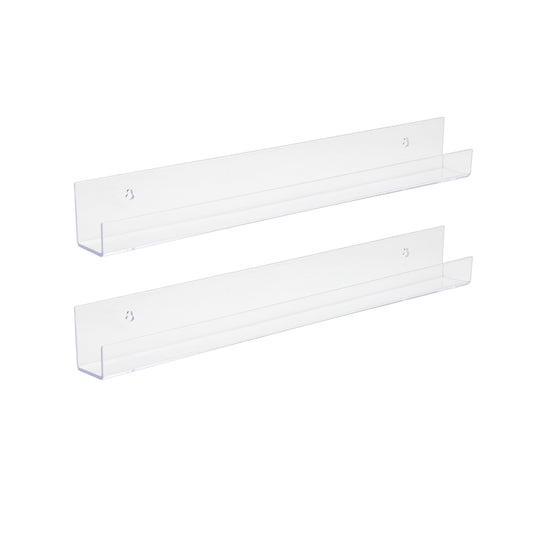 Skorter | AcrylicClear - Floating Transparent Storage Shelves for Bedroom, Living Room & Bathroom