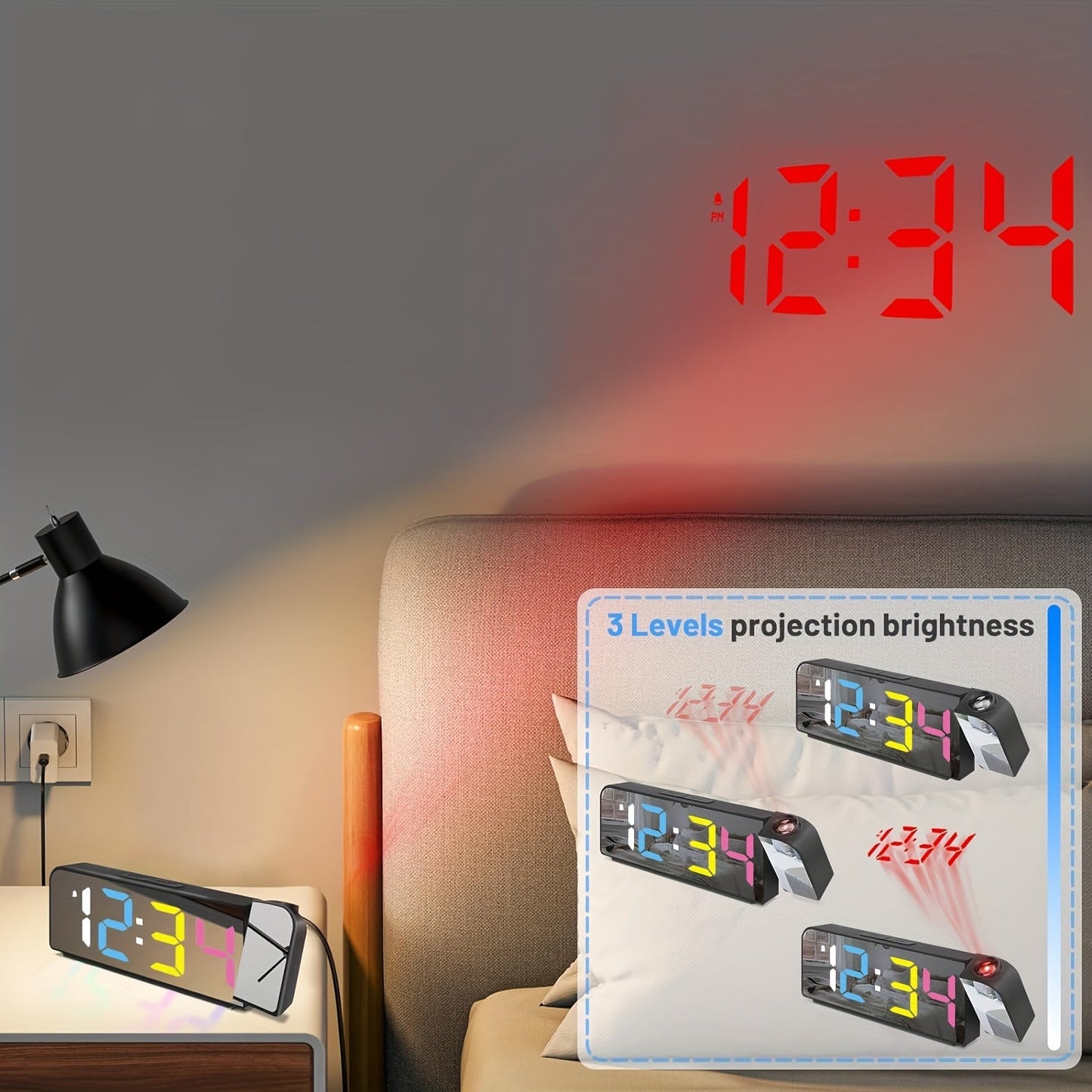 Skorter | ProjectTime - Digital Project Clock with LED and Mirror Screen