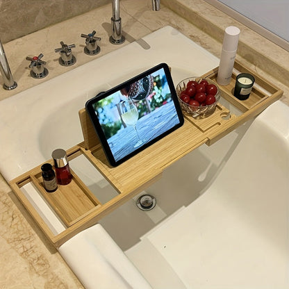 Skorter | Bamboo Bathtub Tray - For Ultimate Relaxation