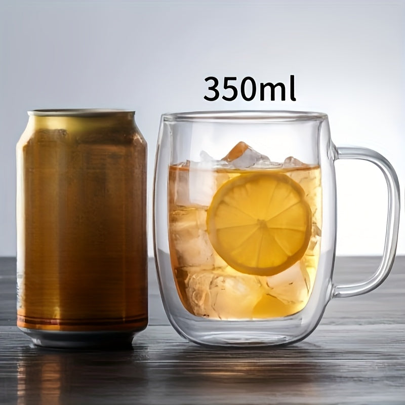 Skorter | ThermoSip Double-walled Glass Mug – Borosilicate Glass, Heat Resistant & Elegant