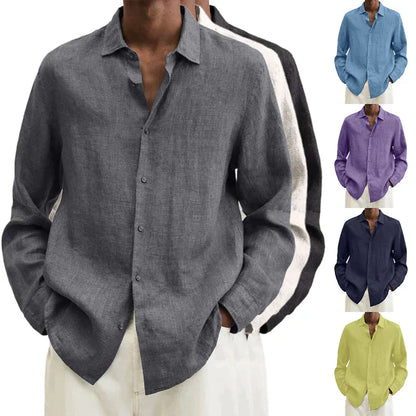 Skorter | Linen Long Sleeve Shirt for Men