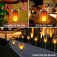 Skørter | 4 Pack Solar Outdoor LED Lights with Flaming Hat, Waterproof Solar Garden Lights for Pathway Landscaping Patio Decor