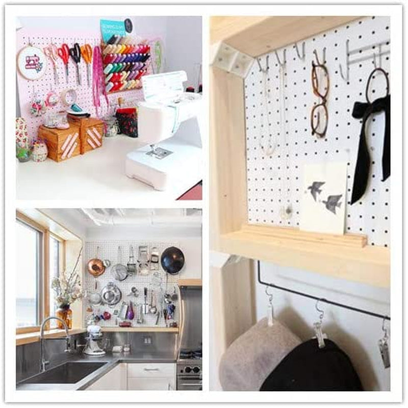 Skorter | 150 Piece Pegboard Hooks Assortment, Metal Pegboard Hooks, Plastic Bins, and Peg Locks for Organizing Tools