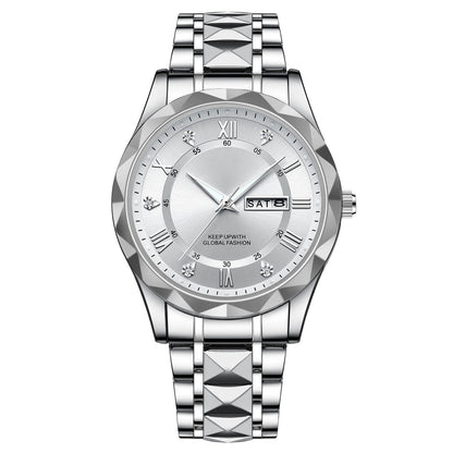 Skorter | Waterproof Luminous Stainless Steel Two-tone Quartz Men's Watch