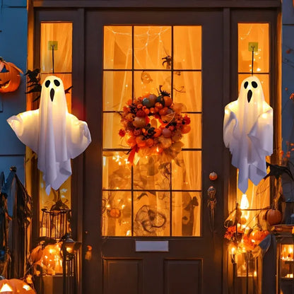 Skorter | Set of 3 LED Hanging Ghost Decorations for Halloween