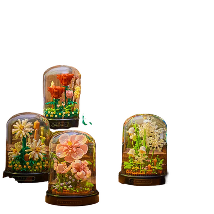 Skorter | Diy Micro Flowers Building Blocks Mini Brick Particles Eternal Life Flowers Home Decoration Assembly Puzzle Toy Kids Gift