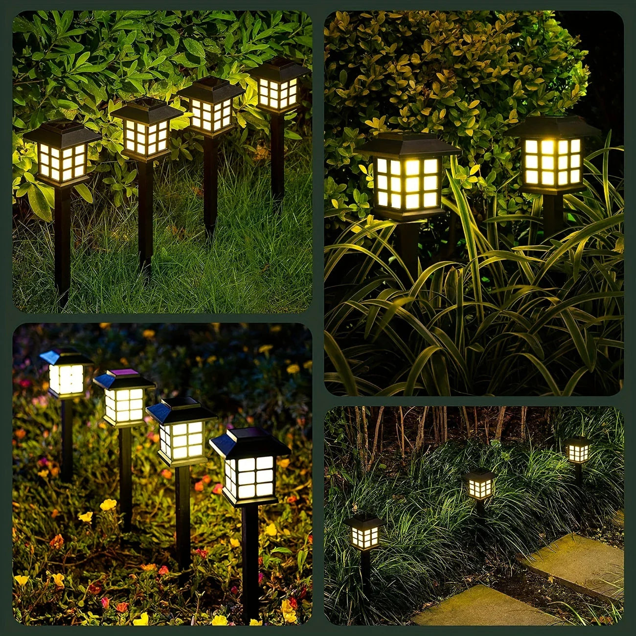Skorter | Solar Garden Lights in Lantern Style – Waterproof LED Path Lighting for Outdoor Areas