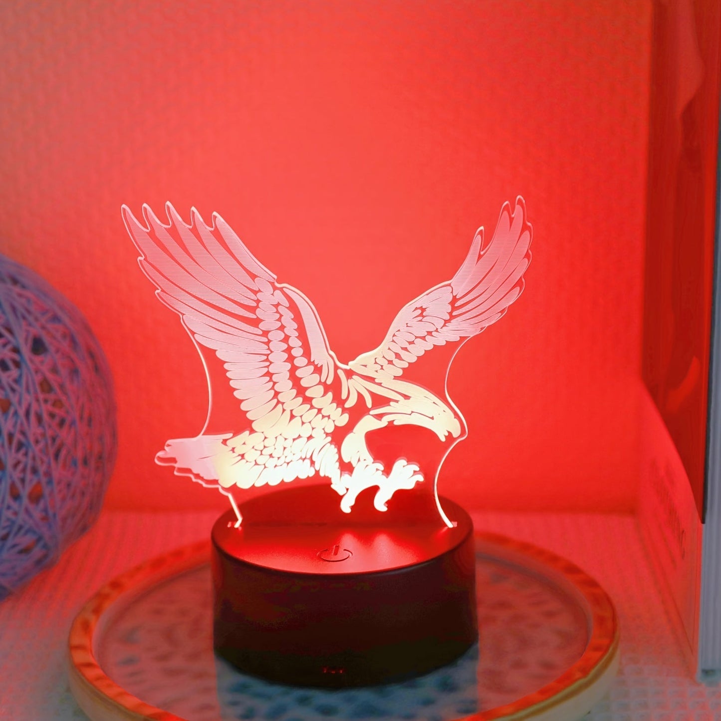 Skorter | EagleLight - 3D LED Night Light with Touch Control, 7 Colors USB Table Lamp