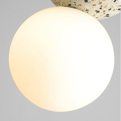 Skorter | Aurora Small Modern LED Ceiling Lamps - Black and White Glass for Dining Table