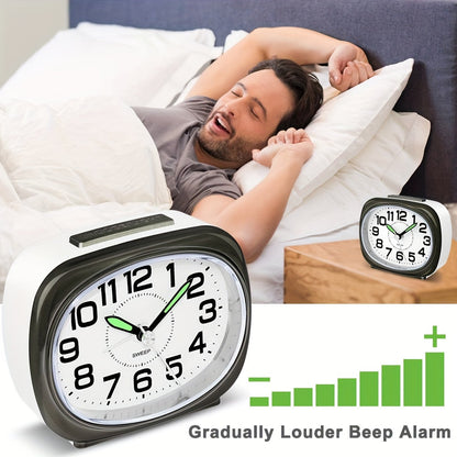 Skorter | TravelTime - Silent Non-Ticking Alarm Clock with Night Light