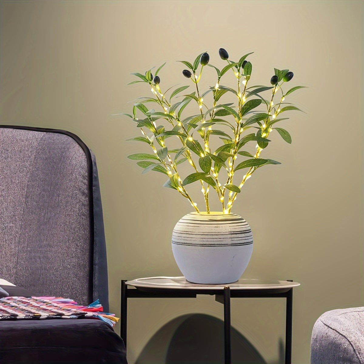 Skorter | LumiTak - Olive branch LED table lamp Decorative