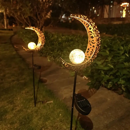 Skorter | Solar Garden Light made of Metal – Waterproof LED Design in Moon, Flame, Sun or Star Shape