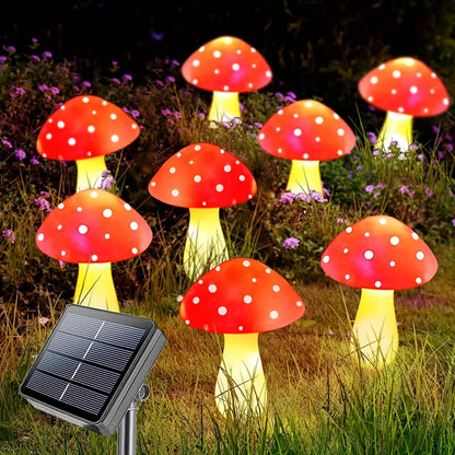 Skorter | SolarGlow - Solar Mushroom Garden Lamps with 8 Modes, Energy-Saving Decorative Outdoor Lighting