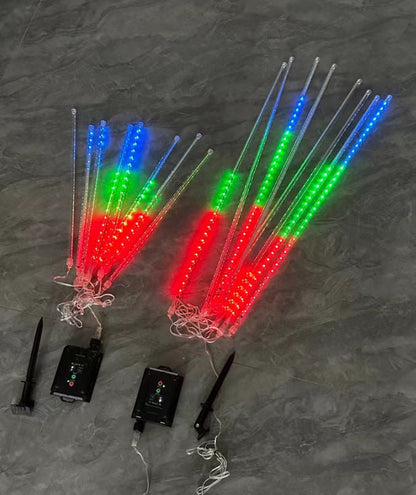 Skorter | 8 Tube Meteor Shower Light Outdoor Light String Waterproof Garden Light For Wedding Party Christmas Xmas Decoration