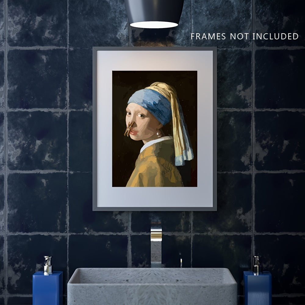 Skorter | 1pcs Large Size, Fun Bathroom Wall Poster - Waterproof, No Frames Included, 15.7"x11.4" (40x29cm)