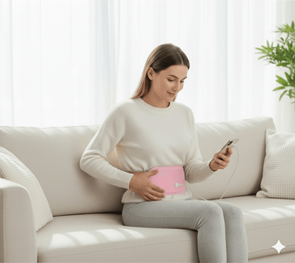 Skorter | CALMCORE – Electric Abdominal Heating Pad with Heat & Vibration