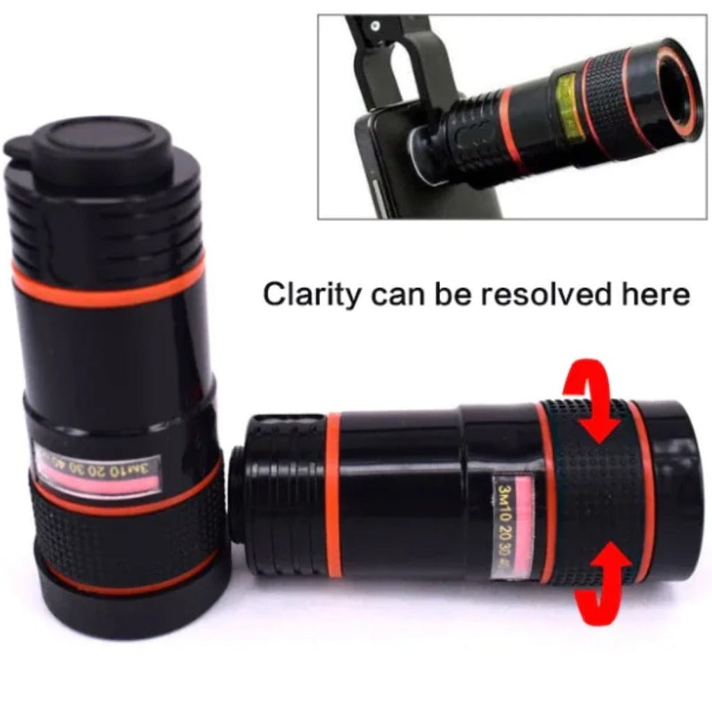 Skorter | 8X HD Optical Zoom Smartphone Lens with Universal Mobile Phone Clip