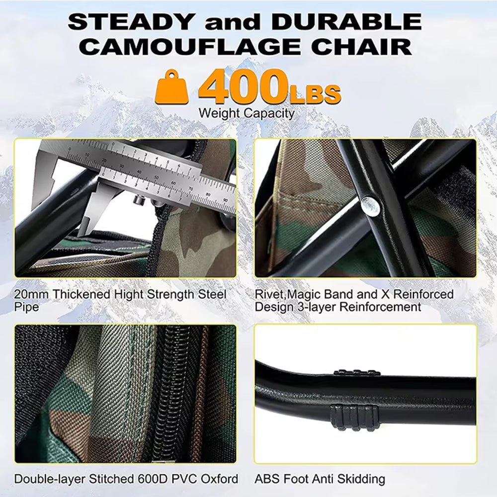 Skorter | Camochair Pack – 3-in-1 Backpack, Cooler & Folding Chair for Outdoor Adventures