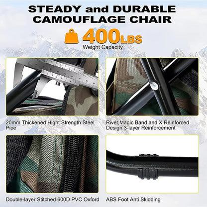 Skorter | Camochair Pack – 3-in-1 Backpack, Cooler & Folding Chair for Outdoor Adventures