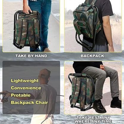 Skorter | Camochair Pack – 3-in-1 Backpack, Cooler & Folding Chair for Outdoor Adventures