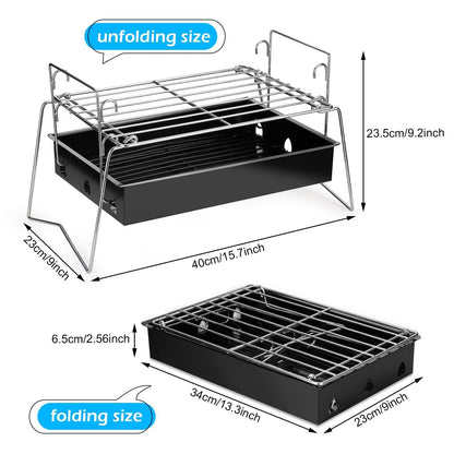 Skorter | Camping Grill Grill Tools Foldable & Lightweight Steel Mesh Portable