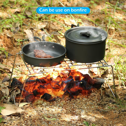 Skorter | Camping Grill Grill Tools Foldable & Lightweight Steel Mesh Portable