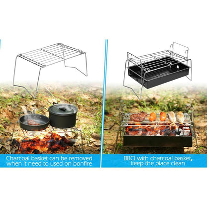 Skorter | Camping Grill Grill Tools Foldable & Lightweight Steel Mesh Portable