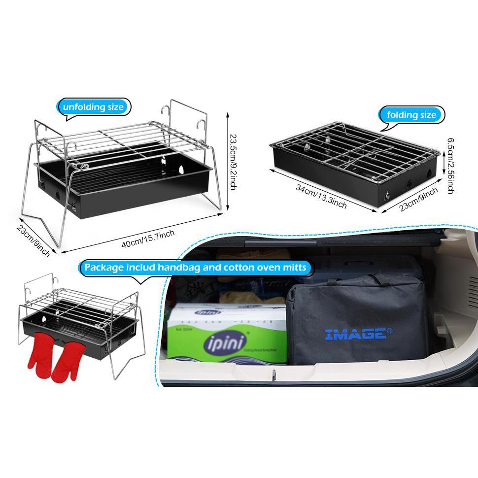 Skorter | Camping Grill Grill Tools Foldable & Lightweight Steel Mesh Portable