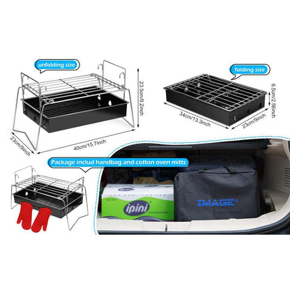 Skorter | Camping Grill Grill Tools Foldable & Lightweight Steel Mesh Portable